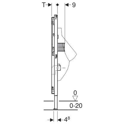 Geberit Duofix Cadru montaj universal pentru pisoar H112 cm