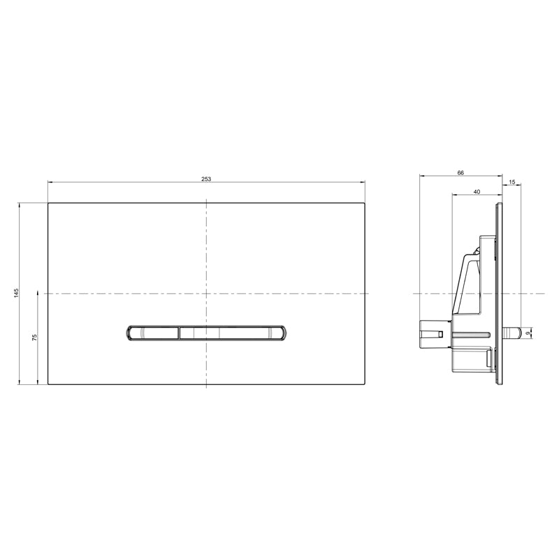Villeroy & Boch ViConnect Clapeta de actionare WC alb/crom