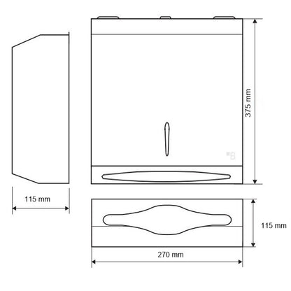 Bemeta Hotel Dispenser prosoape hartie Z H37 cm, inox mat