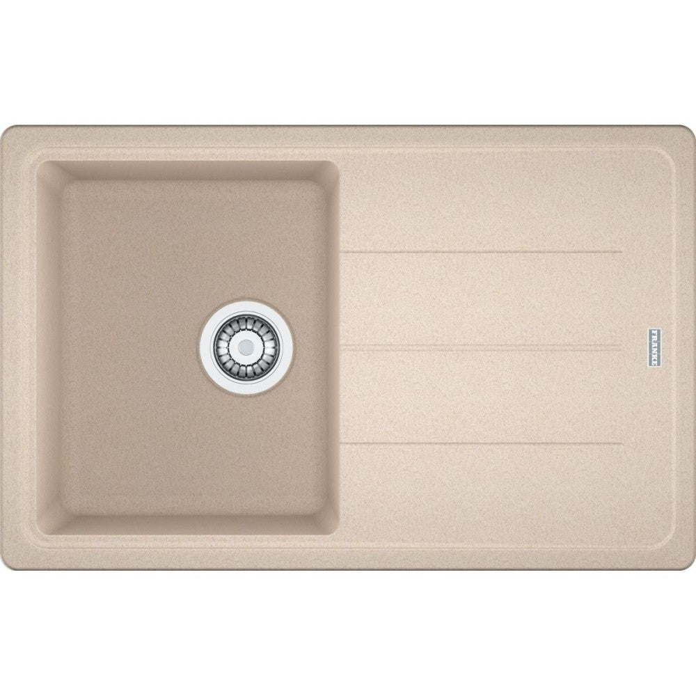 Franke Basis BFG 611-78 Set chiuveta bucatarie granit 78x50 cm cu baterie monocomanda Novara Plus, bej (avena)