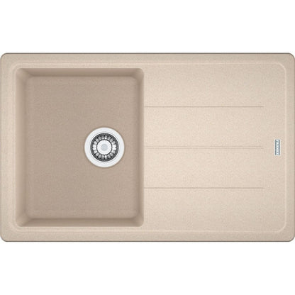 Franke Basis BFG 611-78 Set chiuveta bucatarie granit 78x50 cm cu baterie monocomanda Novara Plus, bej (avena)