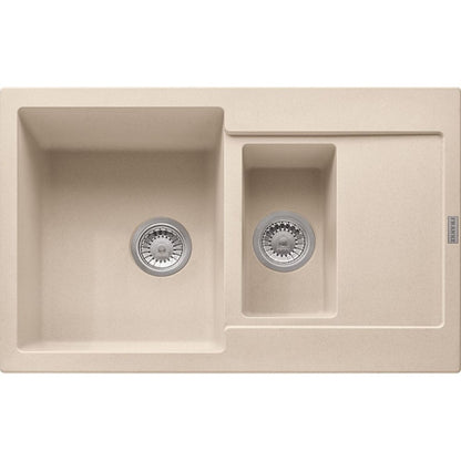 Franke Maris MRG 651-78 Set chiuveta bucatarie granit 78x50 cm cu baterie monocomanda Novara Plus, bej (avena)