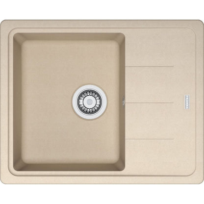 Franke Basis BFG 611-62 Set chiuveta bucatarie granit 62x50 cm cu baterie monocomanda Novara Plus, bej (avena)