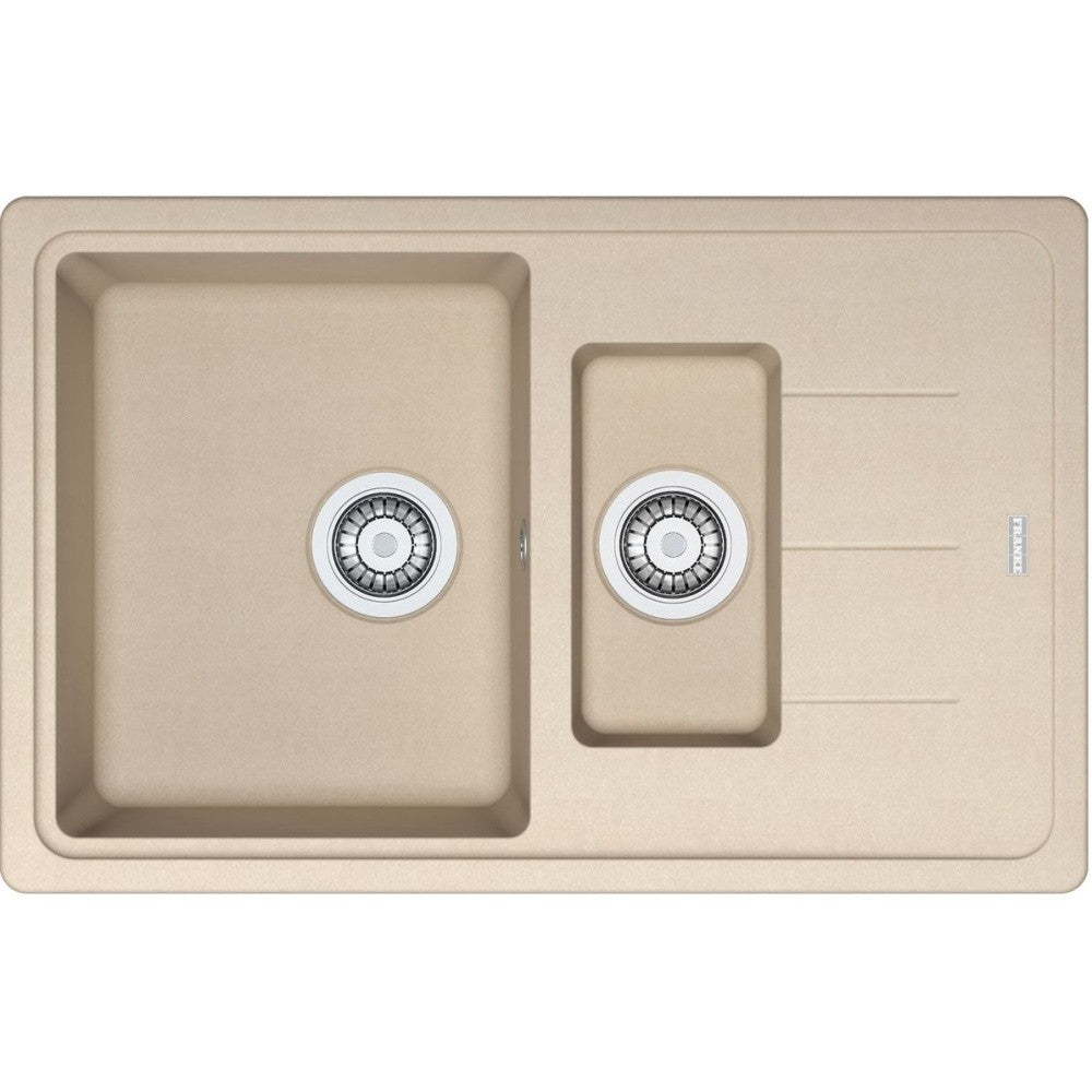 Franke Basis BFG 651-78 Set chiuveta bucatarie granit 78x50 cm cu baterie monocomanda Novara Plus, bej (avena)