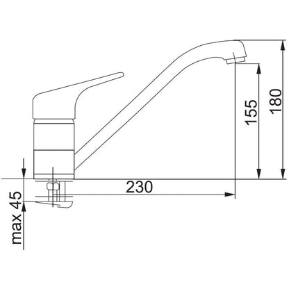Franke Basis BFG 651-78 Set chiuveta bucatarie granit 78x50 cm cu baterie monocomanda Novara Plus, bej (avena)