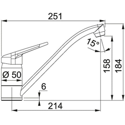 Franke Single 1 Chiuveta bucatarie tectonite Ø50 cm cu baterie monocomanda Novara Plus, bej (avena)
