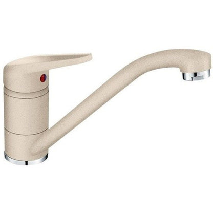 Franke Rotondo ROG 610 Set chiuveta bucatarie granit Ø51 cm cu baterie monocomanda Novara Plus, bej (avena)