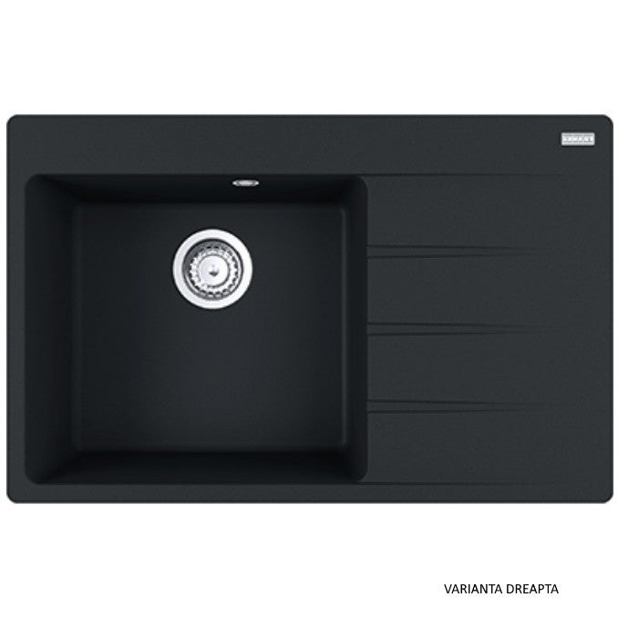 Franke Centro CNG 611/211-78 Chiuveta bucatarie granit 78x50 cm, negru mat