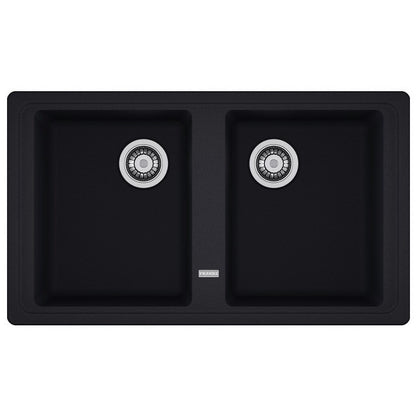 Franke Basis BFG 620 Set chiuveta bucatarie granit 86x50 cm cu baterie monocomanda Novara Plus, negru