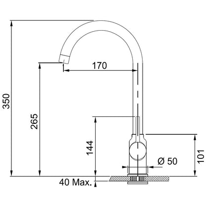 Franke Rotondo ROG 610 Set chiuveta bucatarie granit Ø51 cm cu baterie monocomanda Pola, negru