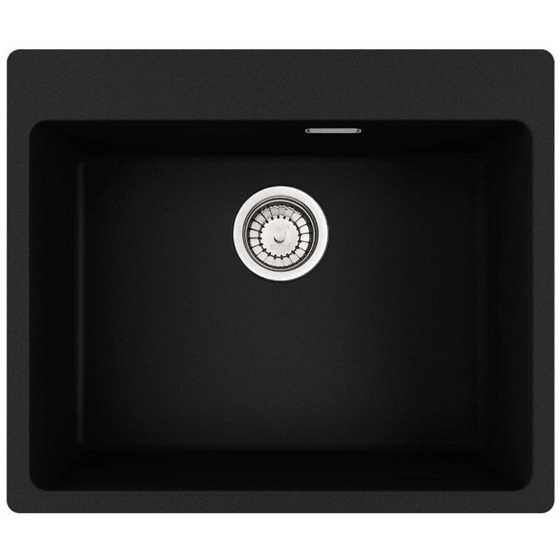Franke Maris MRG 610-54 Set chiuveta bucatarie granit 50x59 cm cu baterie monocomanda Novara Plus, negru
