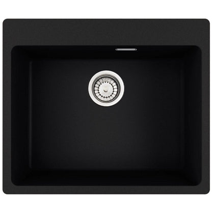 Franke Maris MRG 610-54 Set chiuveta bucatarie granit 50x59 cm cu baterie monocomanda Novara Plus, negru