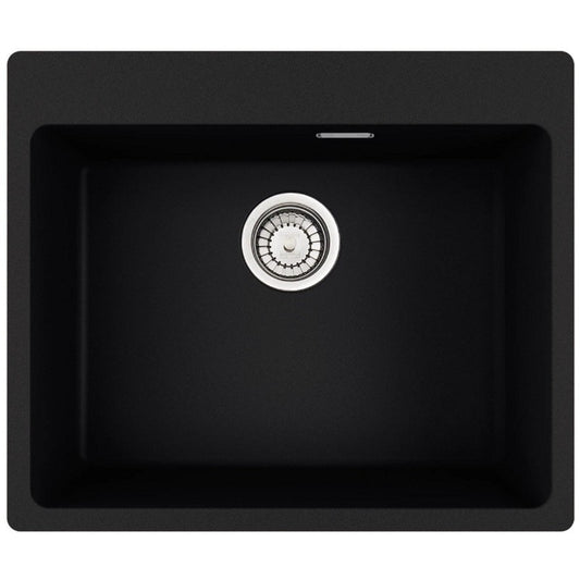 Franke Maris MRG 610-54 Set chiuveta bucatarie granit 50x59 cm cu baterie monocomanda Pola, negru