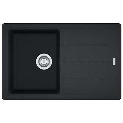 Franke Basis BFG 611-78 Set chiuveta bucatarie granit 78x50 cm cu baterie monocomanda Novara Plus, negru