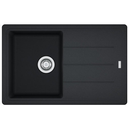 Franke Basis BFG 611-78 Set chiuveta bucatarie granit 78x50 cm cu baterie monocomanda Novara Plus, negru