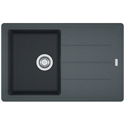 Franke Malta BSG 611-78 Set chiuveta bucatarie granit 78x50 cm cu baterie monocomanda Novara Plus, negru