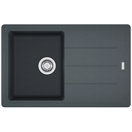 Franke Malta BSG 611-78 Set chiuveta bucatarie granit 78x50 cm cu baterie monocomanda Novara Plus, negru