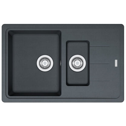 Franke Basis BFG 651-78 Set chiuveta bucatarie granit 78x50 cm cu baterie monocomanda Novara Plus, negru