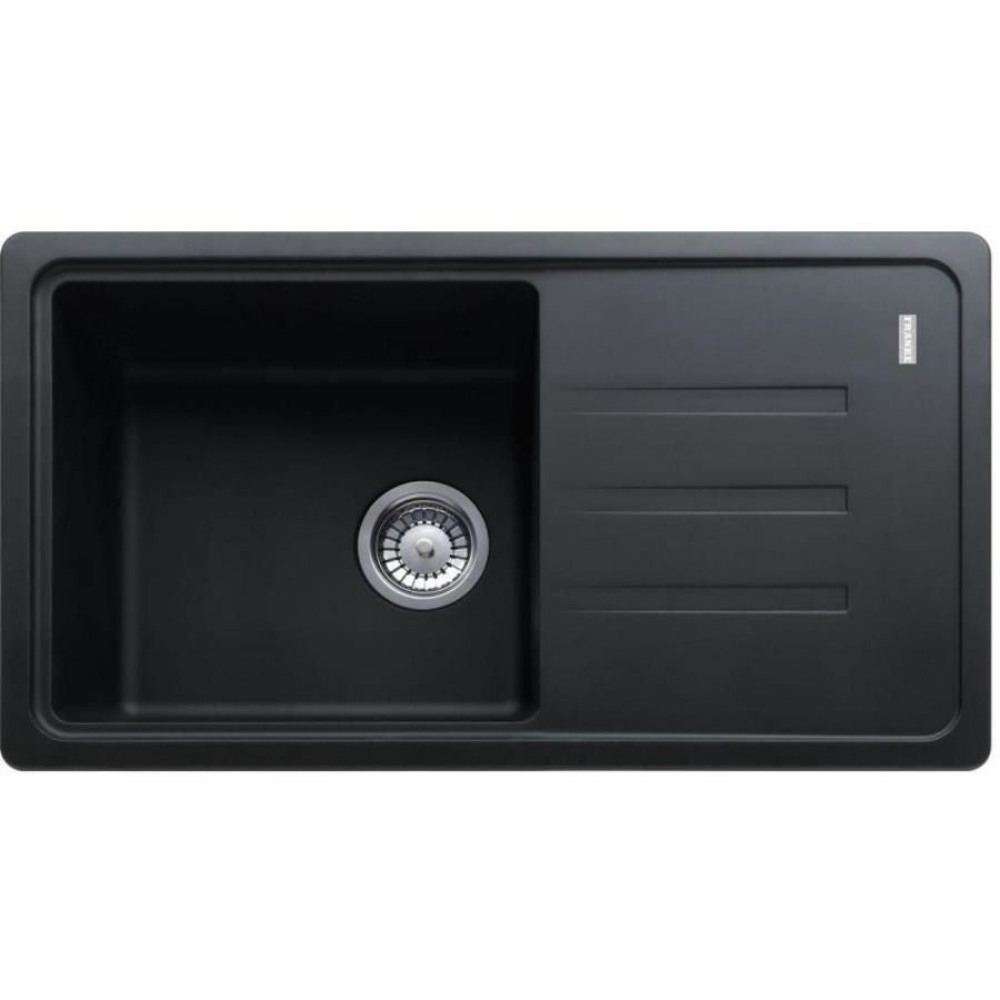 Franke Malta BSG 611-78 S Set chiuveta bucatarie granit 78x44 cm cu baterie monocomanda Pola, negru