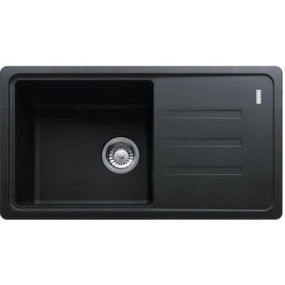 Franke Malta BSG 611-78 S Set chiuveta bucatarie granit 78x44 cm cu baterie monocomanda Pola, negru