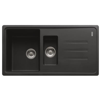 Franke Malta BSG 651-97 Set chiuveta bucatarie granit 97x50 cm cu baterie monocomanda Pola, negru