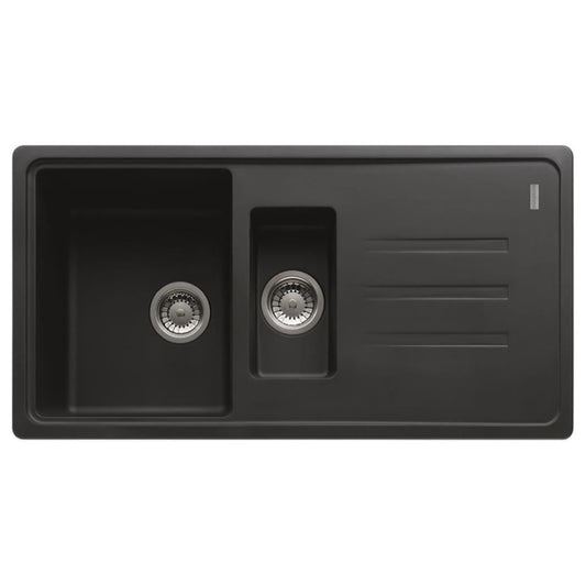 Franke Malta BSG 651-97 Set chiuveta bucatarie granit 97x50 cm cu baterie monocomanda Pola, negru