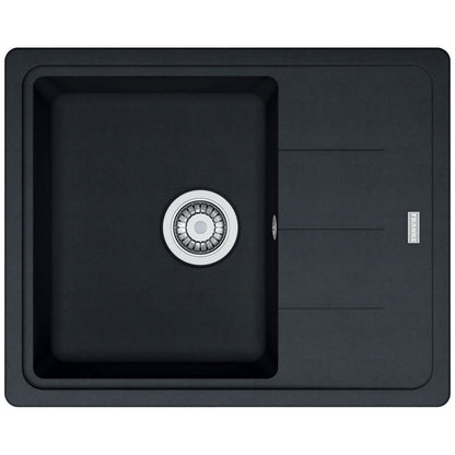 Franke Basis BFG 611-62 Set chiuveta bucatarie granit 62x50 cm cu baterie monocomanda Pola si dispenser sapun, negru