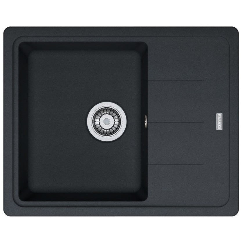 Franke Basis BFG 611-62 Set chiuveta bucatarie granit 62x50 cm si baterie monocomanda Novara Plus, negru