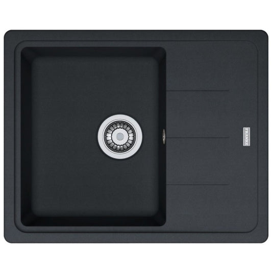 Franke Basis BFG 611-62 Set chiuveta bucatarie granit 62x50 cm si baterie monocomanda Novara Plus, negru