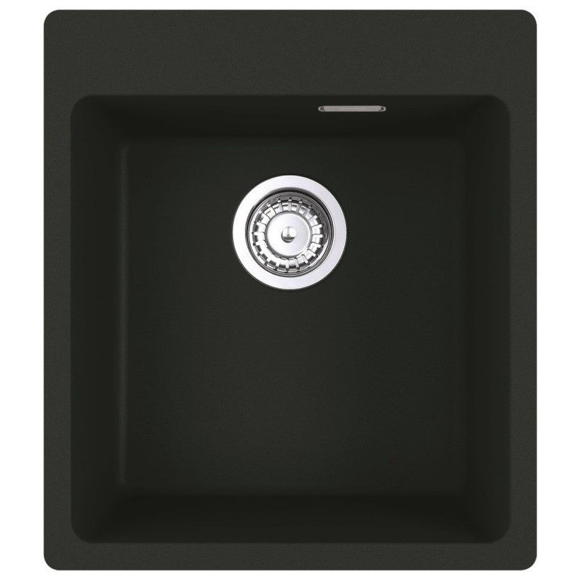 Franke Maris MRG 610-39 Set chiuveta bucatarie granit 44x50 cm cu baterie monocomanda Pola, negru