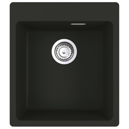 Franke Maris MRG 610-39 Set chiuveta bucatarie granit 44x50 cm cu baterie monocomanda Novara Plus, negru