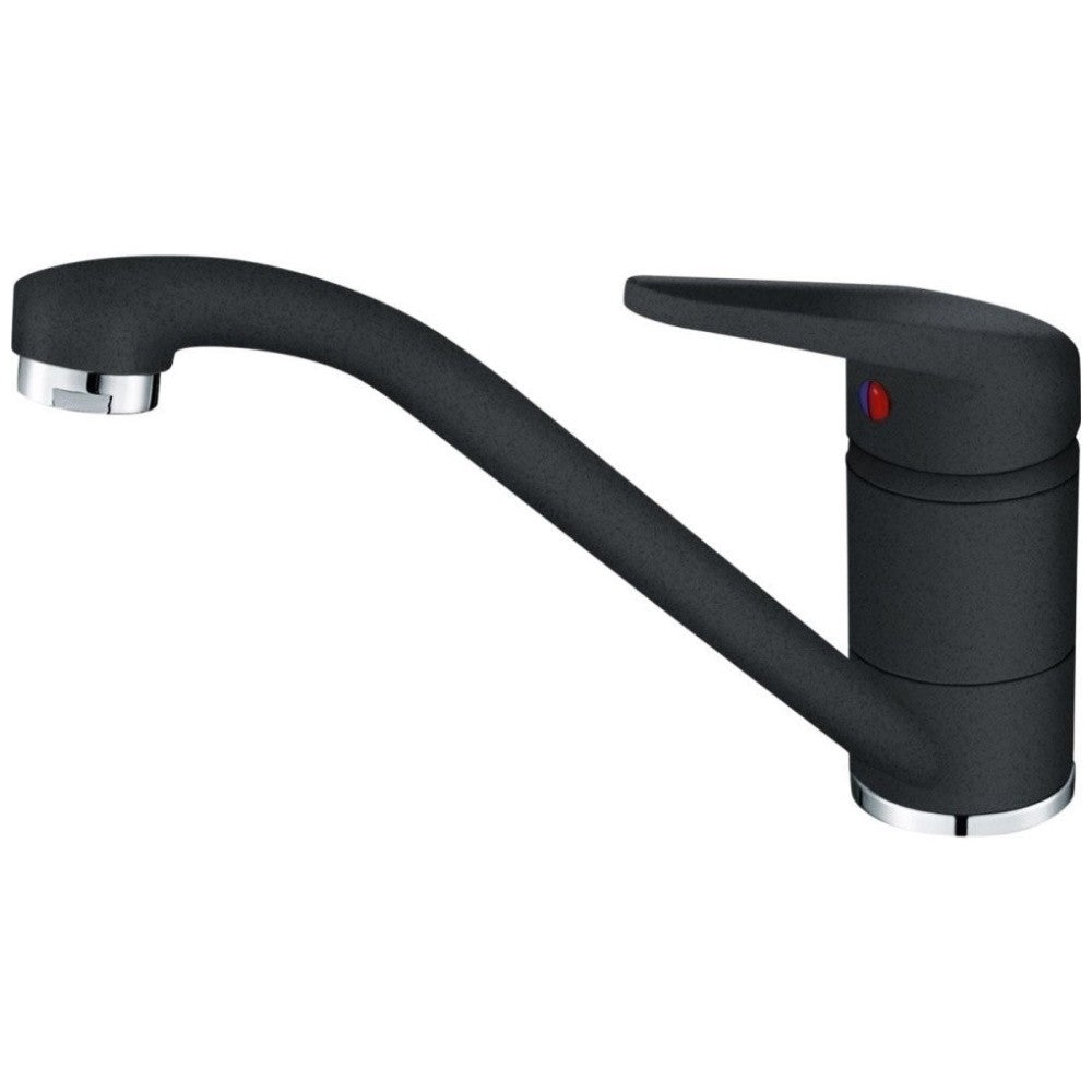 Franke Basis BFG 611-62 VN Set chiuveta bucatarie granit 62x50 cm cu baterie monocomanda Novara Plus, negru