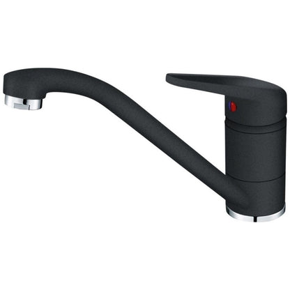 Franke Basis BFG 611-62 VN Set chiuveta bucatarie granit 62x50 cm cu baterie monocomanda Novara Plus, negru