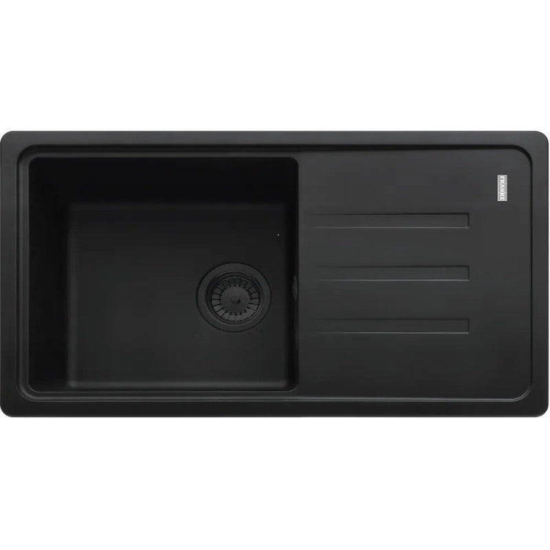 Franke Malta BSG 611-78 S VN Set chiuveta bucatarie granit 78x44 cm cu baterie monocomanda Novara Plus, negru