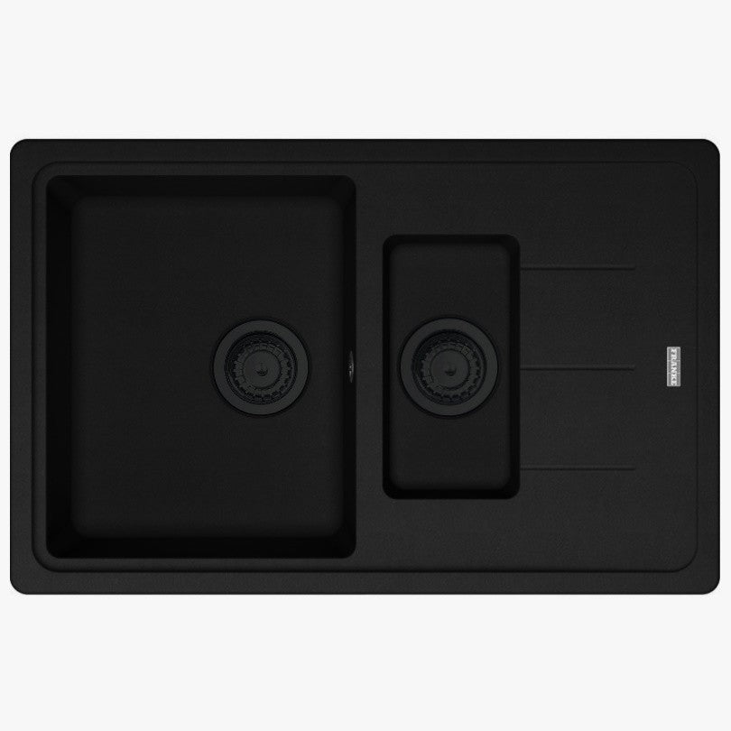 Franke Basis BFG 651-78 VN Set chiuveta bucatarie granit 78x50 cm cu baterie monocomanda Pola, negru