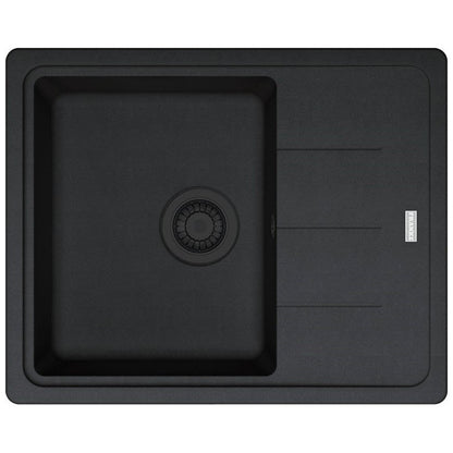 Franke Basis BFG 611-62 VN Set chiuveta bucatarie granit 62x50 cm cu baterie monocomanda Pola si dispenser sapun, negru