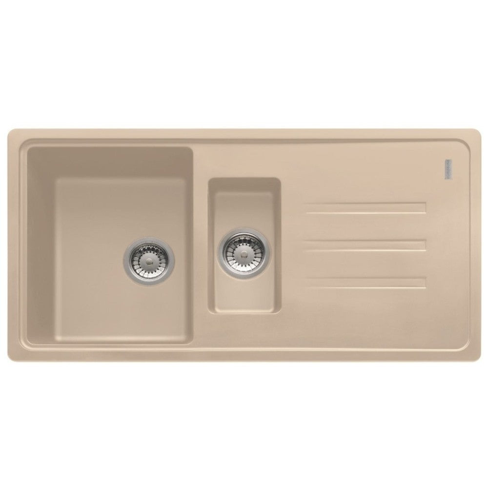 Franke BSG 651-97 Set chiuveta bucatarie granit 97x50 cm si baterie monocomanda, bej deschis (avena)