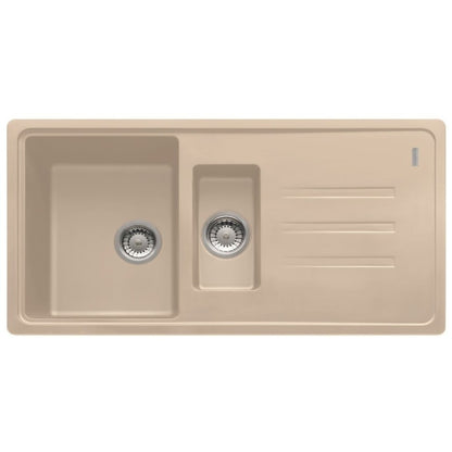 Franke BSG 651-97 Set chiuveta bucatarie granit 97x50 cm si baterie monocomanda, bej deschis (avena)