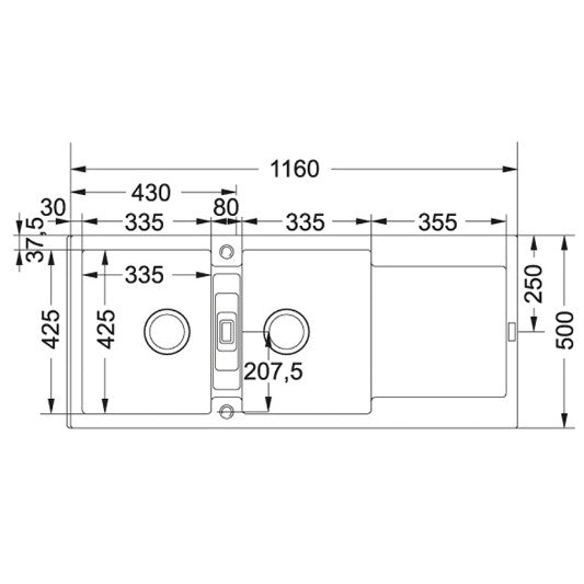Franke Maris MRG 621 Chiuveta bucatarie granit 116x50 cm, bej inchis (oyster)