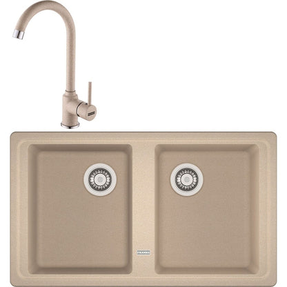 Franke Basis BFG 620-86 Set chiuveta bucatarie granit 86x50 cm si baterie bucatarie monocomanda, Avena