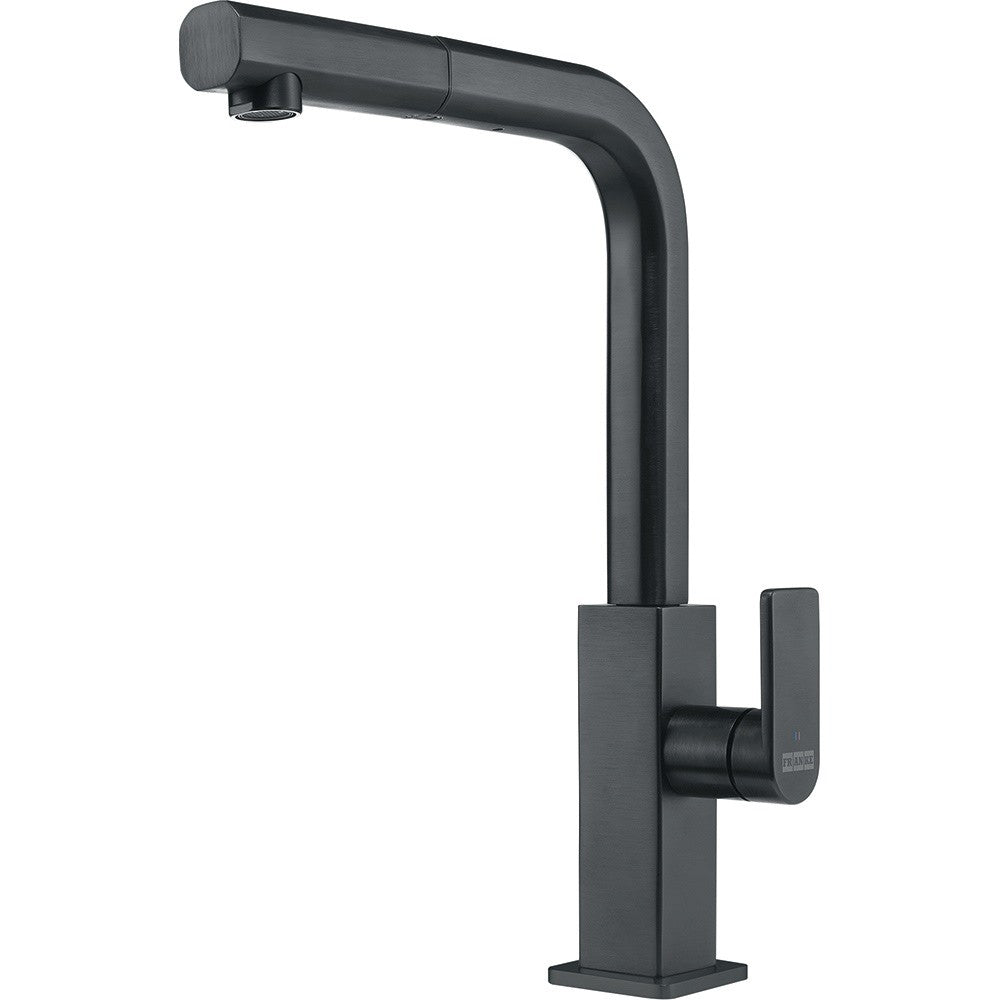 Franke Mythos Baterie chiuveta bucatarie monocomanda cu dus extractibil, negru (industrial black)