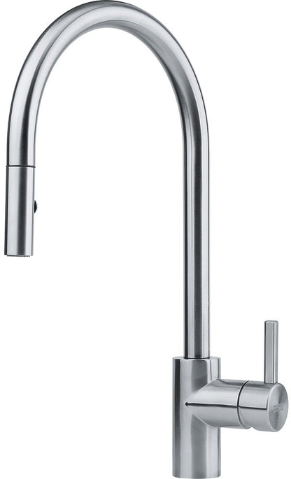 Franke Eos Neo Baterie chiuveta bucatarie monocomanda cu dus extractibil, jet dublu, crom