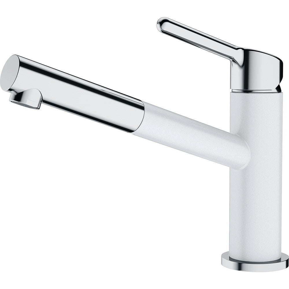 Franke Orbit Baterie chiuveta bucatarie monocomanda cu dus extractibil, monojet, alb (bianco)