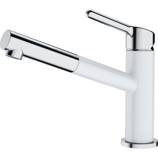 Franke Orbit Baterie chiuveta bucatarie monocomanda cu dus extractibil, monojet, alb (bianco)