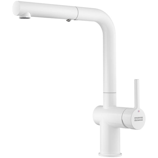 Franke Active Plus Baterie chiuveta bucatarie monocomanda cu dus extractibil, alb mat