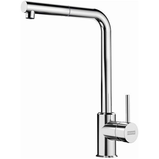 Franke Sirius Baterie chiuveta bucatarie monocomanda cu dus extractibil, crom