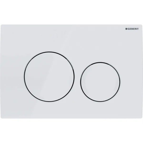 Set Promo Vas WC suspendat cu rezervor incastrat, clapeta de actionare alba, capac soft close, Geberit Delta si Fluminia Paris 37x53 cm