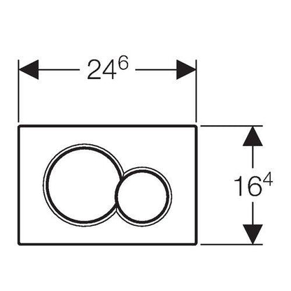 Geberit Sigma01 Clapeta de actionare dual-flush, alb lucios