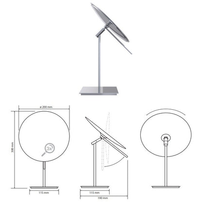 Bemeta Oglinda cosmetica stativa Ø18 cm