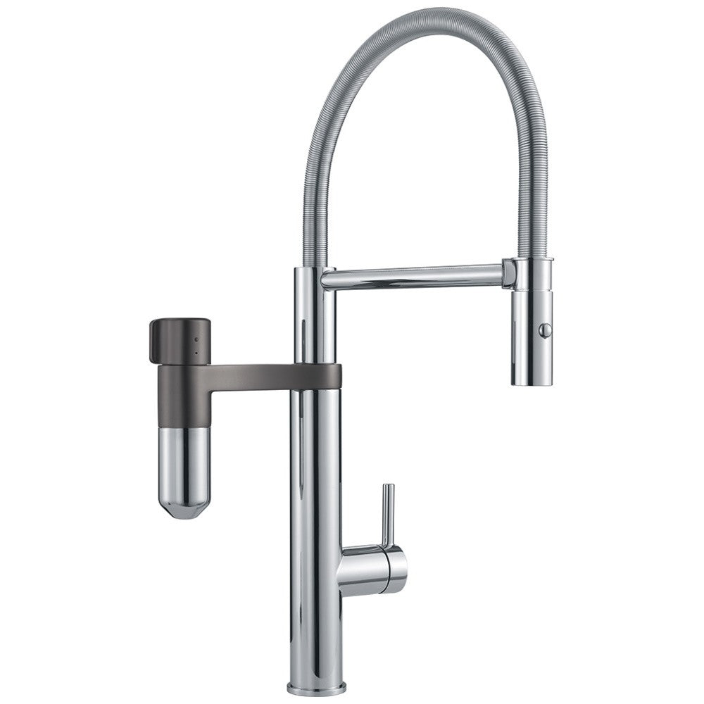 Franke Vital Baterie bucatarie monocomanda cu dus extractibil si sistem de filtrare apa, crom